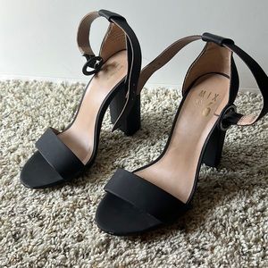 Black strappy heels